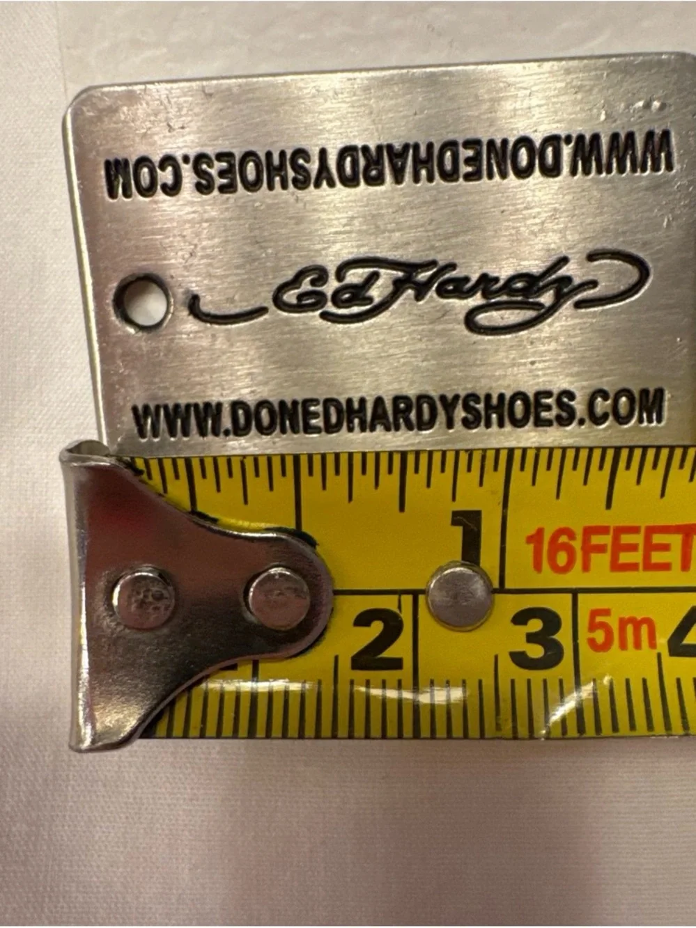 Ed Hardy Vintage Y2K 7817 Melrose Ave Stainless Steel Dog Tag Pendant Charm